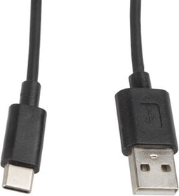 Lanberg CA-USBO-10CC-0010-BK - USB 2.0 A naar USB C Kabel - 480 Mb/s - Zwart
