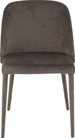 J-Line stoel Charlotte voor binnen - textiel/metaal - grijs - 2 stuks