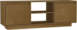 vidaXL - Tv-meubel - 110x30x40 - cm - massief - grenenhout - honingbruin