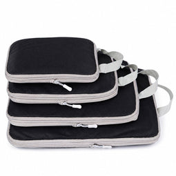 Travelhawk Compressie Cubes - Koffer Organizer - Set van 4 - Zwart