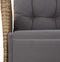 vidaXL - Tuinstoel - verstelbaar - met - voetensteun - poly - rattan - gemengd - beige