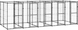 vidaXL - Hondenkennel - 12,1 - m² - staal