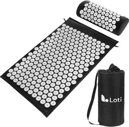 Loti Spijkermat - Acupressuurmat - Spijkerkussen - Zwart/Wit