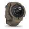 Garmin Instinct 2 Solar Tactical editie 45 mm bruin met een bruin siliconen polsband
