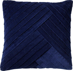 Dutch Decor GIDI - Kussenhoes velvet 45x45 cm Insignia Blue - donkerblauw - met rits