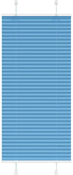 vidaXL - Plissé - rolgordijn - 55x100 - cm - stofbreedte - 54,4 - cm - polyester - blauw