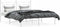 vidaXL - Bedframe - met - hoofdbord - metaal - wit - 150x200 - cm