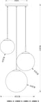 Globo Varus - Hanglamp - Goud - Glas - Ø 51cm - E27 - 15855-3