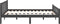 vidaXL - Bedframe - massief - hout - grijs - 140x190 - cm