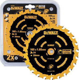 DeWalt DT10640-QZ - Cirkelzaagblad 165 x 20 mm - 40T ATB 5° - Gebalanceerd ontwerp