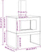 vidaXL - Vuurplaats - met - Schouw - Zwart - 60x40x96 - cm - Staal