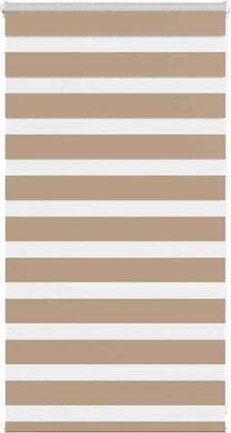 vidaXL - Zebra - Blind - 80x100 - cm - stofbreedte - 75,9 - cm - polyester - zandbruin