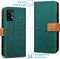 iMoshion Hoesje Geschikt voor Samsung Galaxy A72 Hoesje Met Pasjeshouder - iMoshion Luxe Canvas Bookcase - Groen
