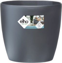 Elho Brussels Rond Wielen 47 - Grote Bloempot - 100% Gerecycled Plastic - Ø 46.5 x H 43.5 cm - Antraciet