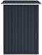 vidaXL - Tuinschuur - 205x129x183 - cm - gegalvaniseerd - staal - antraciet