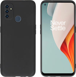 iMoshion Hoesje Geschikt voor OnePlus Nord N100 Hoesje Siliconen - iMoshion Color Backcover - Zwart