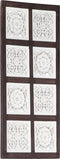vidaXL - Wandpaneel - handgesneden - 40x40x1,5 - cm - MDF - zwart - en - wit