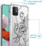 iMoshion Hoesje Geschikt voor Samsung Galaxy A51 Hoesje Met Koord - iMoshion Design Hoesje met Koord - Zwart / Transparant / Woman Flower