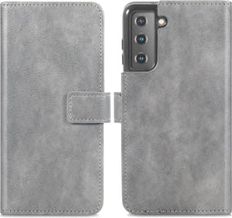 iMoshion Hoesje Geschikt voor Samsung Galaxy S21 Hoesje Met Pasjeshouder - iMoshion Luxe Bookcase - Grijs