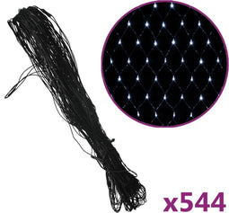 vidaXL Kerstnetverlichting 544 LED's binnen en buiten 4x4 m koudwit