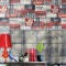 Noordwand - Behang - Urban - Friends - & - Coffee - Billboards - Small - blauw - en - rood