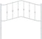 vidaXL - Hoofdbord - 100 - cm - metaal - wit