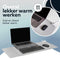 WURK Professionele Verwarmde Bureau Onderlegger - 30℃ tot 50℃ - Antislip - Lichtgrijs - 80x33