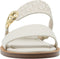 Michael Kors Summer Sandal - Dames Slippers - Goudkleurig logo - Wit (maat 36)