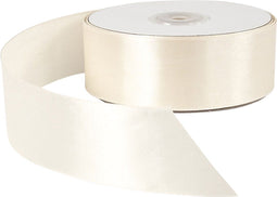 Satijn lint, b: 38 mm, 50 m, crème