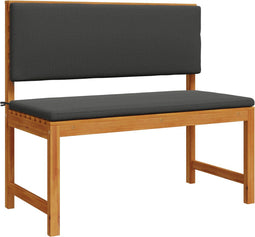 vidaXL - Tuinbank - met - Kussens - 100x50x91 - cm - van - Massief - Acaciahout