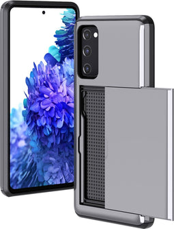 iMoshion Hoesje Geschikt voor Samsung Galaxy S20 FE Hoesje - Ruimte voor 2 pasjes - iMoshion Backcover met pasjeshouder - Grijs