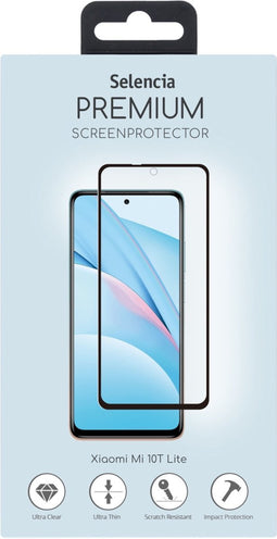 Selencia Gehard Glas Premium Screenprotector - Geschikt voor Xiaomi Poco X3 Pro / Poco X3 / Mi 10T Lite - Krasbestendig - Zwart