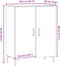 vidaXL - Dressoir - 69,5x34x90 - cm - bewerkt - hout - artisanaal - eikenkleur
