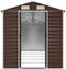vidaXL - Tuinschuur - 191x555x198 - cm - gegalvaniseerd - staal - bruin