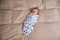 Bo Jungle - Inbakerdoek - Inbakerslaapzak - Swaddle - 0-4 maanden - Wrap Ocean Whales / Walvisjes Small - Blauw