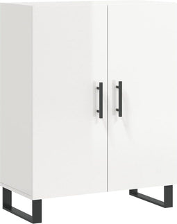 vidaXL - Dressoir - 69,5x34x90 - cm - bewerkt - hout - hoogglans - wit
