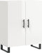 vidaXL - Dressoir - 69,5x34x90 - cm - bewerkt - hout - hoogglans - wit