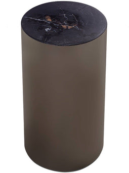 PTMD Bijzettafel Rillix - 30x30x55 cm - Hout - Zwart