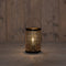 Anna Collection Led sfeer lantaarn - zwart met goud - B12 x H19 cm