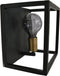 HSM Collection-Wandlamp Kubus-25x18x25-Zwart/Goud-Metaal