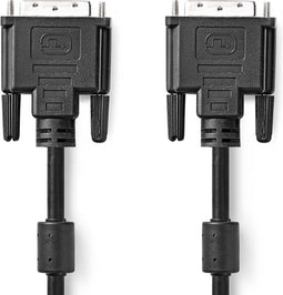 DVI-Kabel | DVI-D 24+1-Pins Male | DVI-D 24+1-Pins Male | 1080p | Vernikkeld | 3.00 m | PVC | Zwart | Polybag