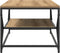 vidaXL - Salontafel - met - Plank - – - Artisan - Eiken, - 90x50x40 - cm, - Gemaakt - van - Geschikt - Hout