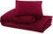 vidaXL - Dekbedovertrekset - 140x200 - cm - katoen - bordeauxrood