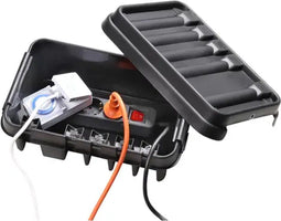 Q-Link Kabeldoos - IP55 Waterdicht - Camping - Lege Verbindingsdoos - 11 x 28 x 15 cm - Zwart