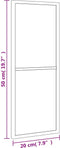 vidaXL - Wandspiegel - rechthoekig - 20x50 - cm - ijzer - zwart