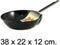 Esmaltada - Wokpan - Diepe Emaille - 22 cm Diameter - Zwart