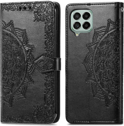 iMoshion Hoesje Geschikt voor Samsung Galaxy M53 Hoesje Met Pasjeshouder - iMoshion Mandala Bookcase - Zwart