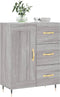 vidaXL - Dressoir - 69,5x34x90 - cm - bewerkt - hout - grijs - sonoma - eikenkleurig