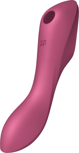 Satisfyer, drukgolfvibrator, Curvy Trinity 3, 17,5 cm, 3 motoren, veelzijdig, drukgolven en trillingen