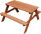 Sunny Dave Picknicktafel in Bruin - Multifunctonele Picknick tafel voor kinderen - FSC hout - 89x89x50cm
